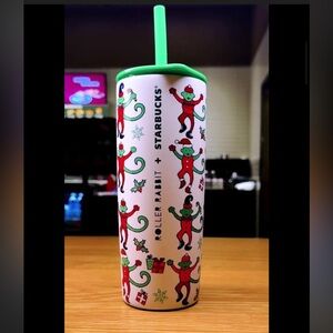 Starbucks x Roller Rabbit Festive Tumbler - Green and Red